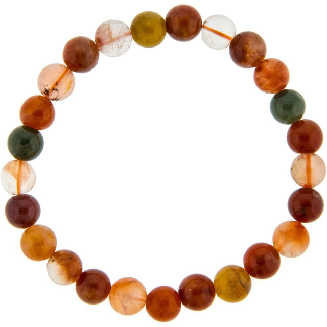 6-8 mm Elastic Bracelet Round Beads - Multi - Colors Rutilated Quartz - Magick Magick.com