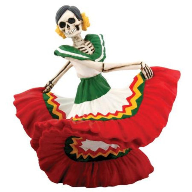 6" Day of the Dead Statue - Dancing Senorita Red - Magick Magick.com