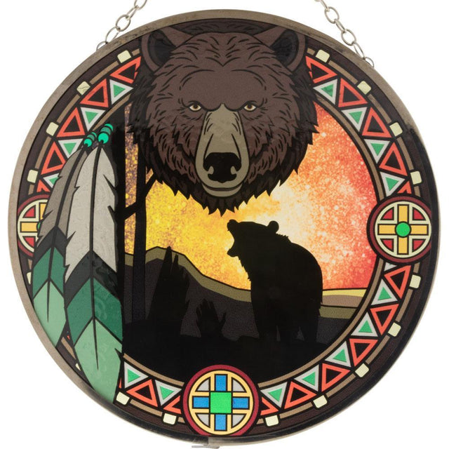 6" Glass Suncatcher - Bear Spirit - Magick Magick.com