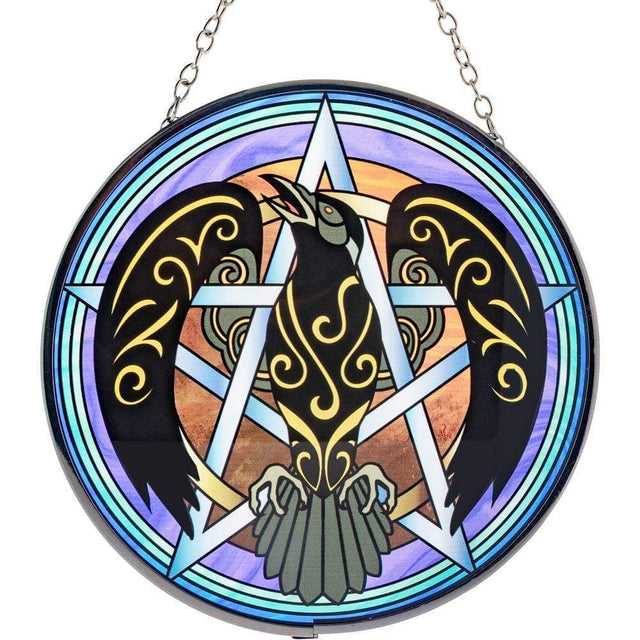 6" Glass Suncatcher - Flying Raven - Magick Magick.com