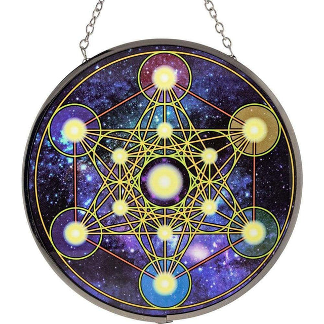 6" Glass Suncatcher - Metatron Galaxy - Magick Magick.com