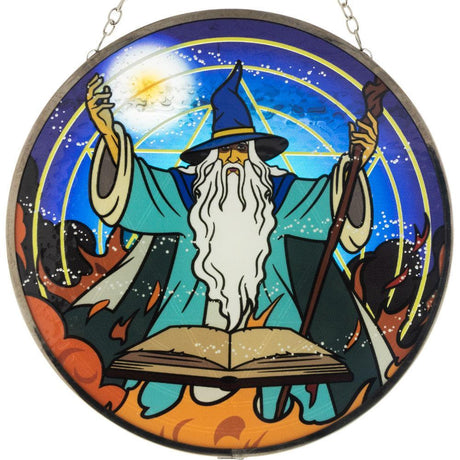 6" Glass Suncatcher - Wizard - Magick Magick.com