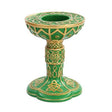 6" Gold & Green Celtic Tealight Candle Holder - Magick Magick.com