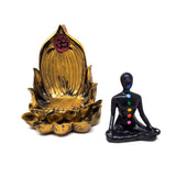 6" Polyresin Backflow Incense Burner - Seven Chakra - Magick Magick.com