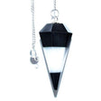 6-Sided Pendulum - Black Tourmaline & White Agate - Magick Magick.com