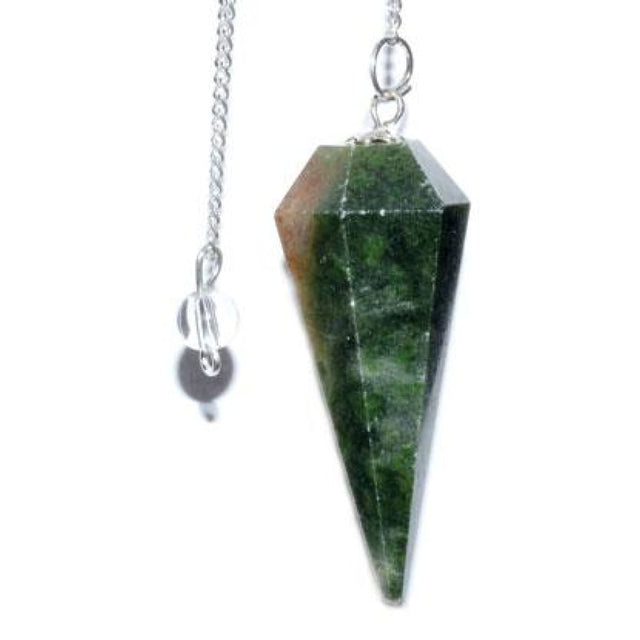6-Sided Pendulum - Dark Green Agate - Magick Magick.com