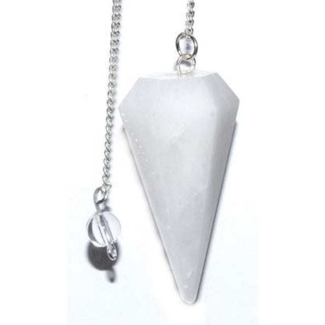 6-Sided Pendulum - White Quartz - Magick Magick.com