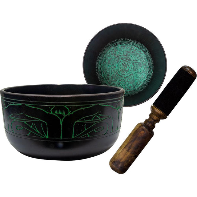 6" Singing Bowl Flat Sides - Five Dhyani Buddhas - Magick Magick.com