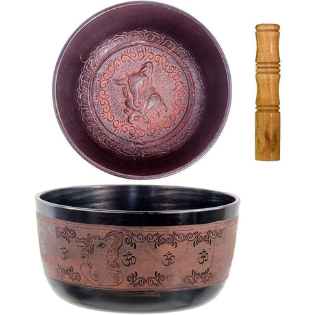 6" Singing Bowl Flat Sides - Ganesha - Magick Magick.com