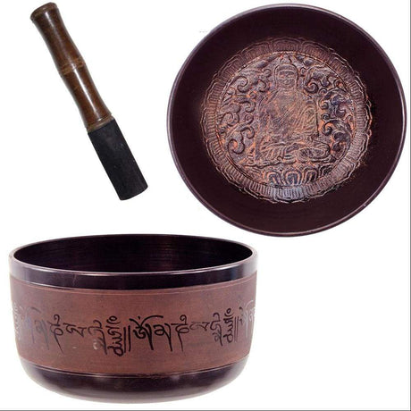 6" Singing Bowl Flat Sides - Medicine Buddha - Magick Magick.com