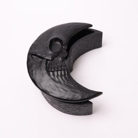 6" Skull Moon Box (Matte Black) - Magick Magick.com