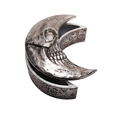6" Skull Moon Box (Silver) - Magick Magick.com
