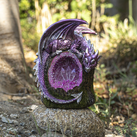 6.2" Dragon Geode Statue (LED Light Up) - Magick Magick.com