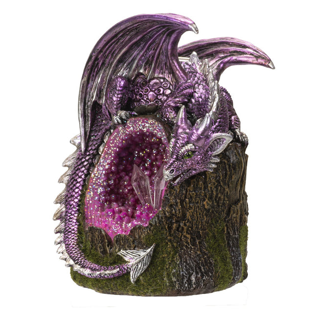 6.2" Dragon Geode Statue (LED Light Up) - Magick Magick.com