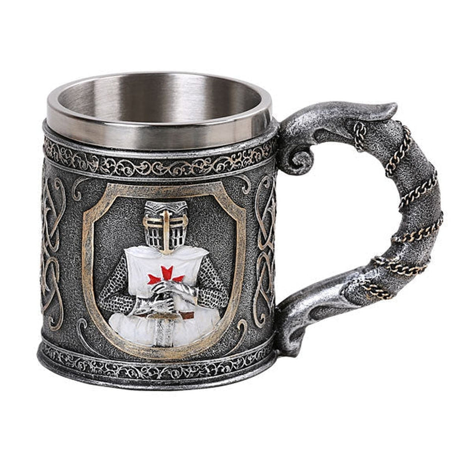 6.2" Stainless Steel Resin Mug - White Knight - Magick Magick.com