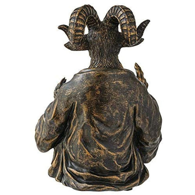 6.25" Baphomet Sabbatic Goat Statue with 3D LED Gazing Ball - Magick Magick.com