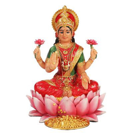 6.25" Hindu Statue - Lakshmi (Colorful) - Magick Magick.com