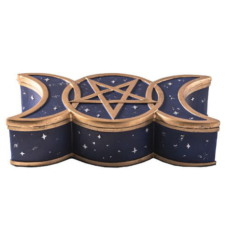 6.5" Celestial Triple Moon Box - Magick Magick.com