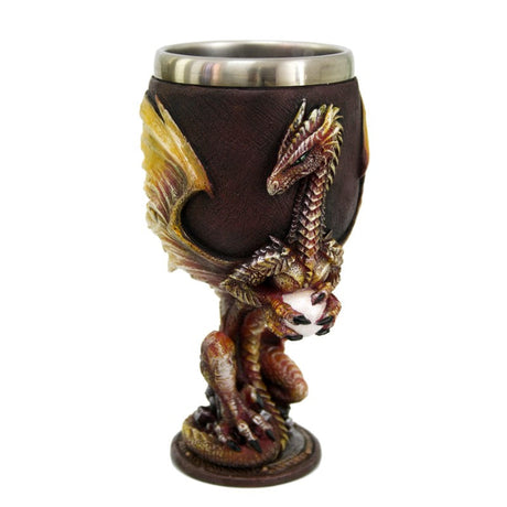 6.5" Chalice / Goblet - Dragon with Crystal - Magick Magick.com