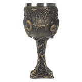 6.5" Resin & Stainless Steel Chalice / Goblet - Cthulhu - Magick Magick.com