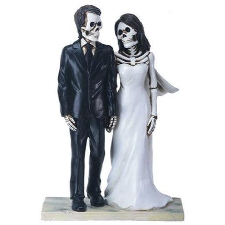 6.5" Skeleton Statue - Just Married Wedding Couple - Magick Magick.com