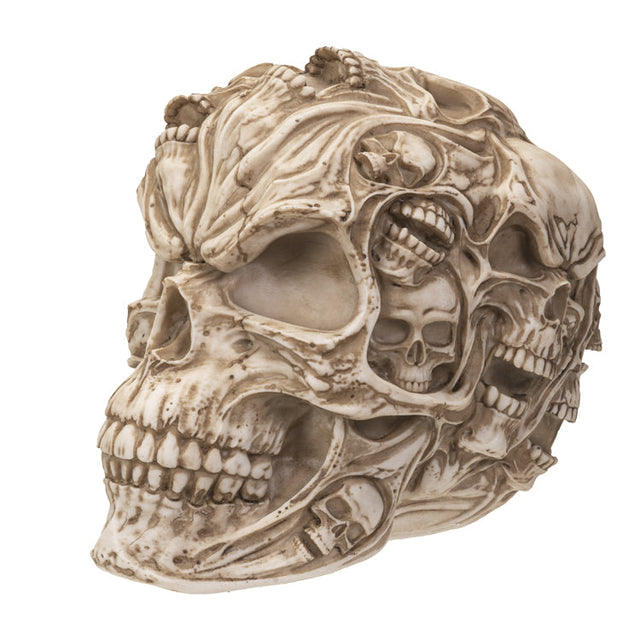 6.5" Skulls on Skull Statue - Magick Magick.com