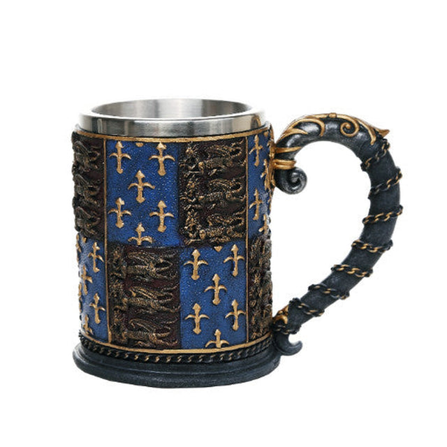6.5" Stainless Steel Resin Mug - Coat of Arms - Magick Magick.com