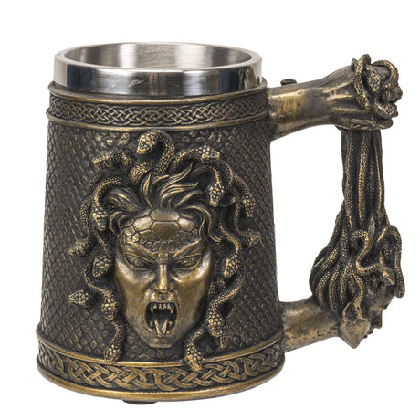 6.5" Stainless Steel Resin Mug - Medusa - Magick Magick.com