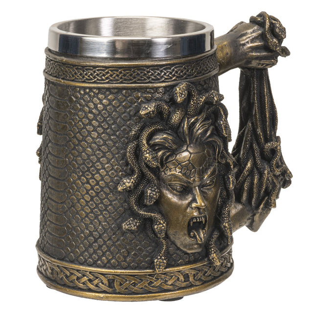 6.5" Stainless Steel Resin Mug - Medusa - Magick Magick.com