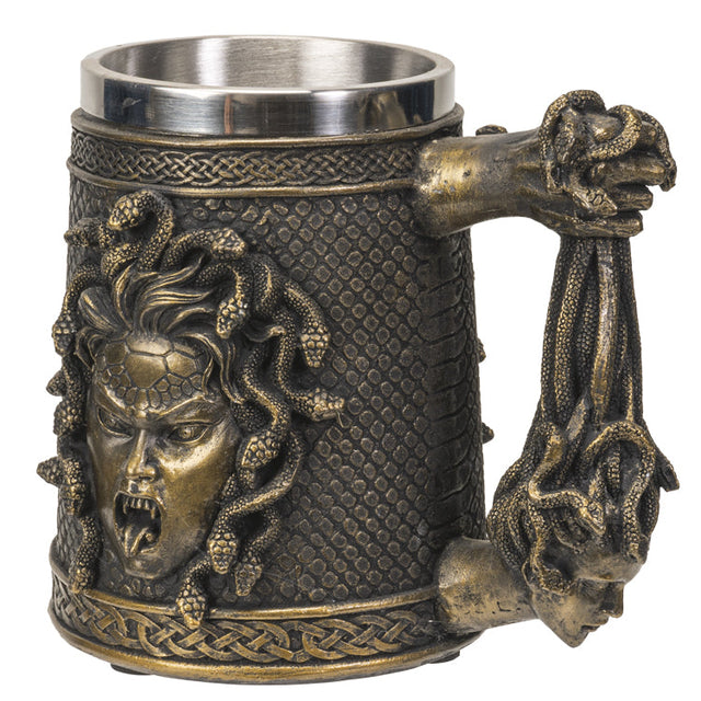 6.5" Stainless Steel Resin Mug - Medusa - Magick Magick.com