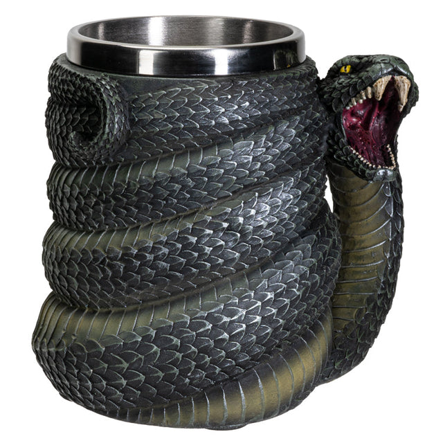 6.5" Stainless Steel Resin Mug - Serpent - Magick Magick.com