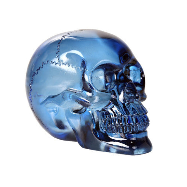 6.5" Translucent Blue Crystal Skull - Magick Magick.com