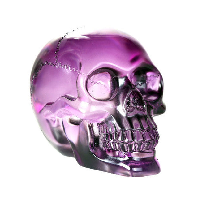 6.5" Translucent Purple Crystal Skull - Magick Magick.com