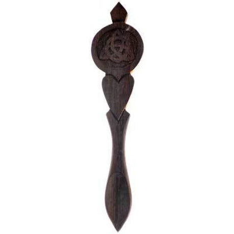 6.5" Triquetra Ritual Sheesham Wood Spoon - Magick Magick.com