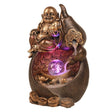 6.75" Happy Buddha Feng Shui Backflow Incense Burner with LED Light - Magick Magick.com
