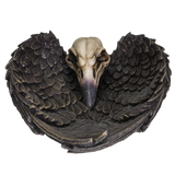 6.75" Raven Skull Resin Dish - Magick Magick.com