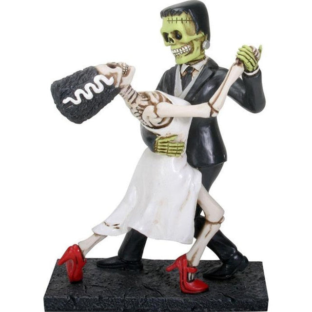 6.75" Skeleton Statue - Frankenstein and Bride Dancing - Magick Magick.com