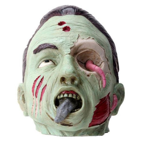 6.75" Zombie Skull with Worm Eye Statue - Magick Magick.com