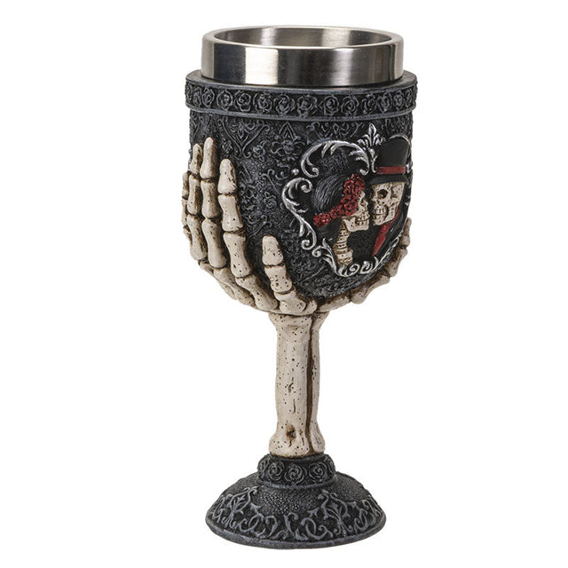 7" Chalice / Goblet - Skeleton Couple - Magick Magick.com