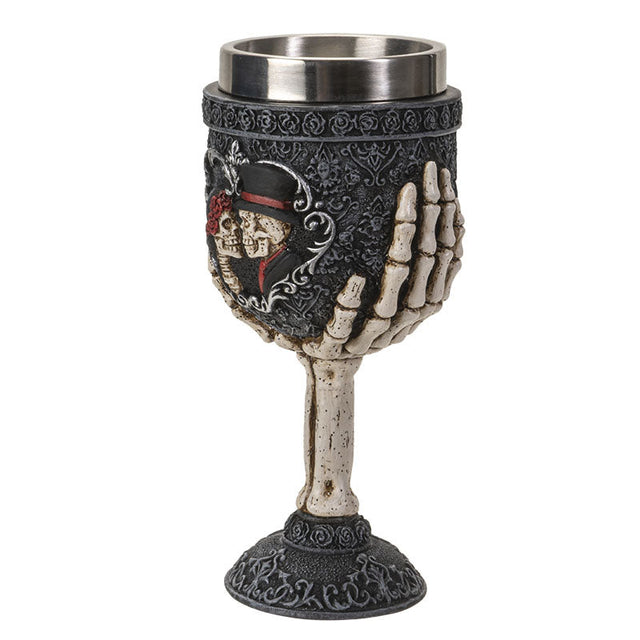 7" Chalice / Goblet - Skeleton Couple - Magick Magick.com