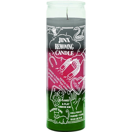 7 Day Glass Candle 3 Colors Jinx Removing - Gray / Pink / Green - Magick Magick.com
