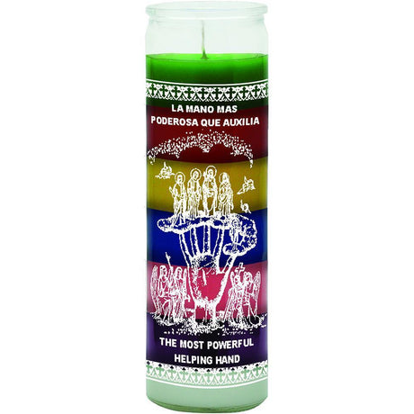 7 Day Glass Candle 7 Color - Helping Hand - Magick Magick.com