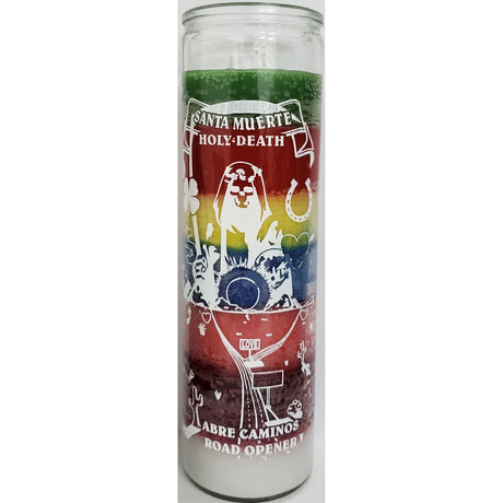 7 Day Glass Candle 7 Color - Holy Death / Road Opener - Magick Magick.com