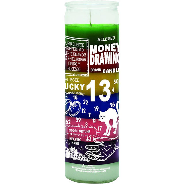 7 Day Glass Candle 7 Color - Money Drawing - Magick Magick.com