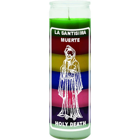 7 Day Glass Candle 7 Color - Santisima Muerte / Holy Death - Magick Magick.com