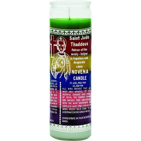 7 Day Glass Candle 7 Color - St. Jude - Magick Magick.com