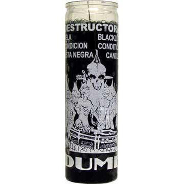 7 Day Glass Candle Black List Dume - Black - Magick Magick.com