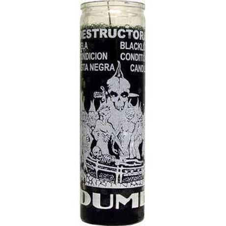 7 Day Glass Candle Black List Dume - Red - Magick Magick.com