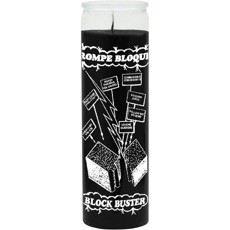 7 Day Glass Candle Blockbuster - Black - Magick Magick.com
