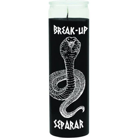 7 Day Glass Candle Break Up / Snake - Red - Magick Magick.com